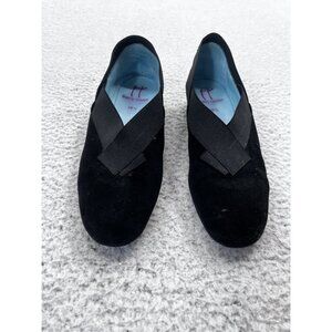 Women's Thierry Rabotin Black Slip On Wedge Elastic Band Size 38.5